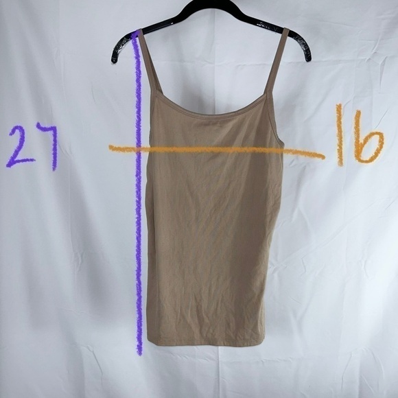 No Boundaries Tank Top Ribbed Scoopneck Spaghetti Strap Sleeveless Pullover Top - Picture 4 of 5